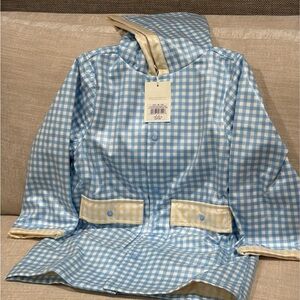 The Beaufort Bonnet Company Blue and Cream Checkered Raincoat